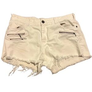 Jeanswear Women’s Distressed White Jean Shorts Size 42